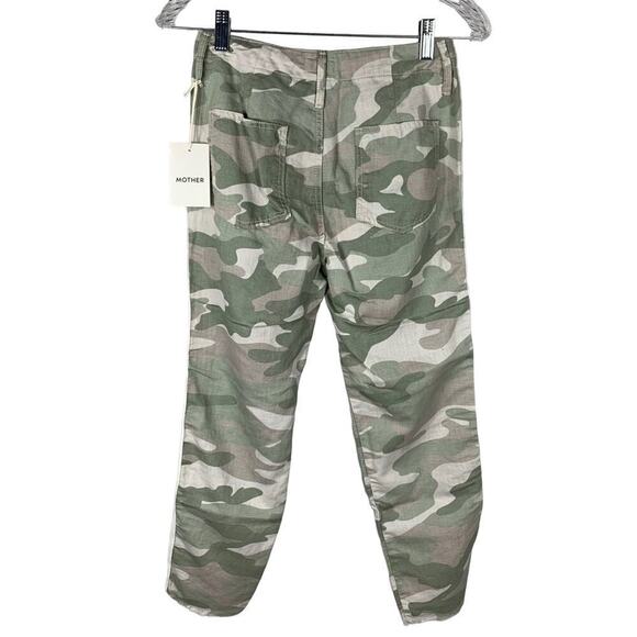 MOTHER The Shaker Chop Crop Fray Desert Camo Pants Size 23 Ankle Straight - Picture 3 of 9